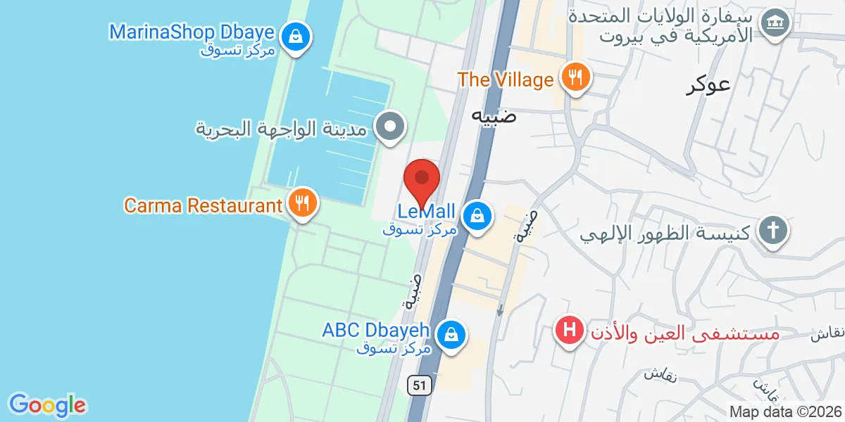 موقع الشركة على الخريطة
